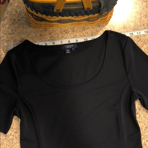 Chaps Short Sleeve Navy Blue Long Dress Size Small - Picture 4 of 10